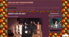 Desktop Screenshot of lifeasartproductions.com