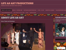 Tablet Screenshot of lifeasartproductions.com